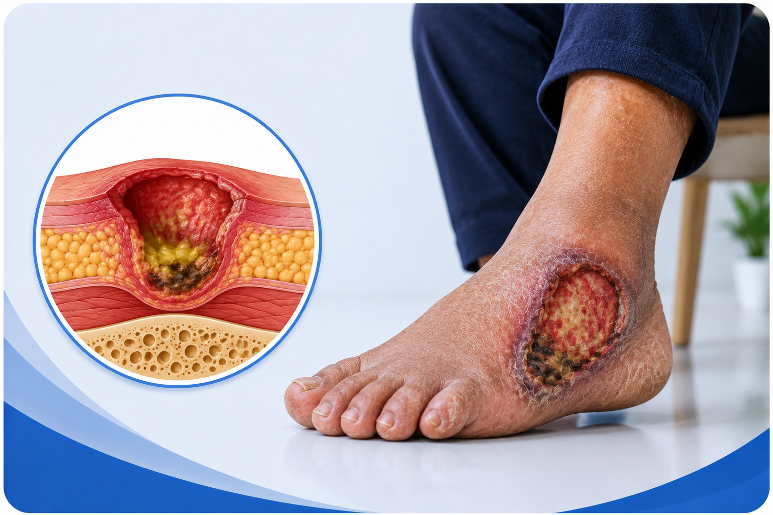 Infected / Diabetic Wound (मधुमेह घाव) treatment at Manglam Hospital, Narnaul
