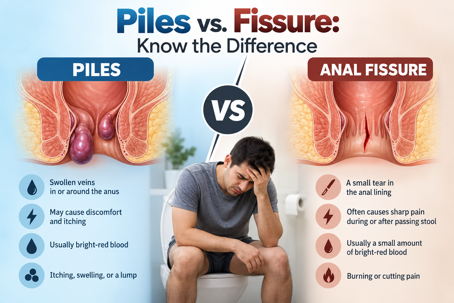 Common symptoms of anal fissure